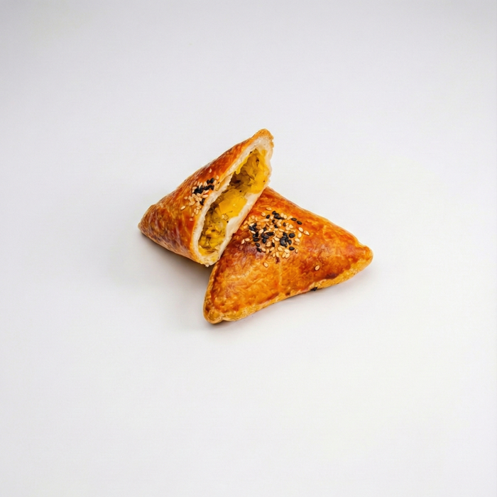 Pumpkin samsa, a Central Asian baked pastry, at dän Bakery & Café